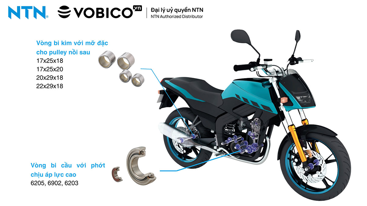 Vòng bi xe máy NTN - Vobico - Đại lý uỷ quyền NTN